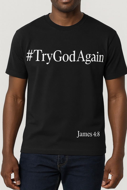 #TryGodAgain Black Men T-Shirts